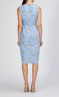 Kay Unger Ginny Cocktail Dress in blue - women's dress - detail view