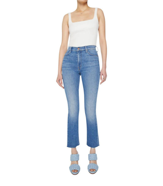 Mother - Mid Rise Dazzler Ankle Fray Jean