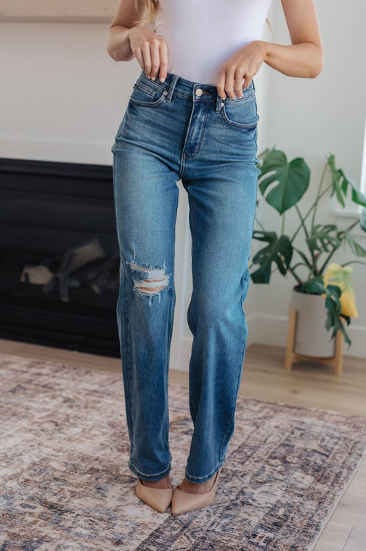 Judy Blue - High Waist Tummy Control 90's Straight Jeans