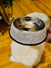 All That Glitterz Pet Bowl in silver - item