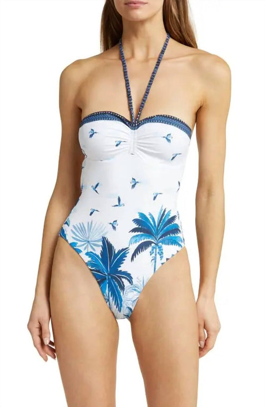 Farm Rio - Women's Dream Sky Halter One-Piece Swimsuit