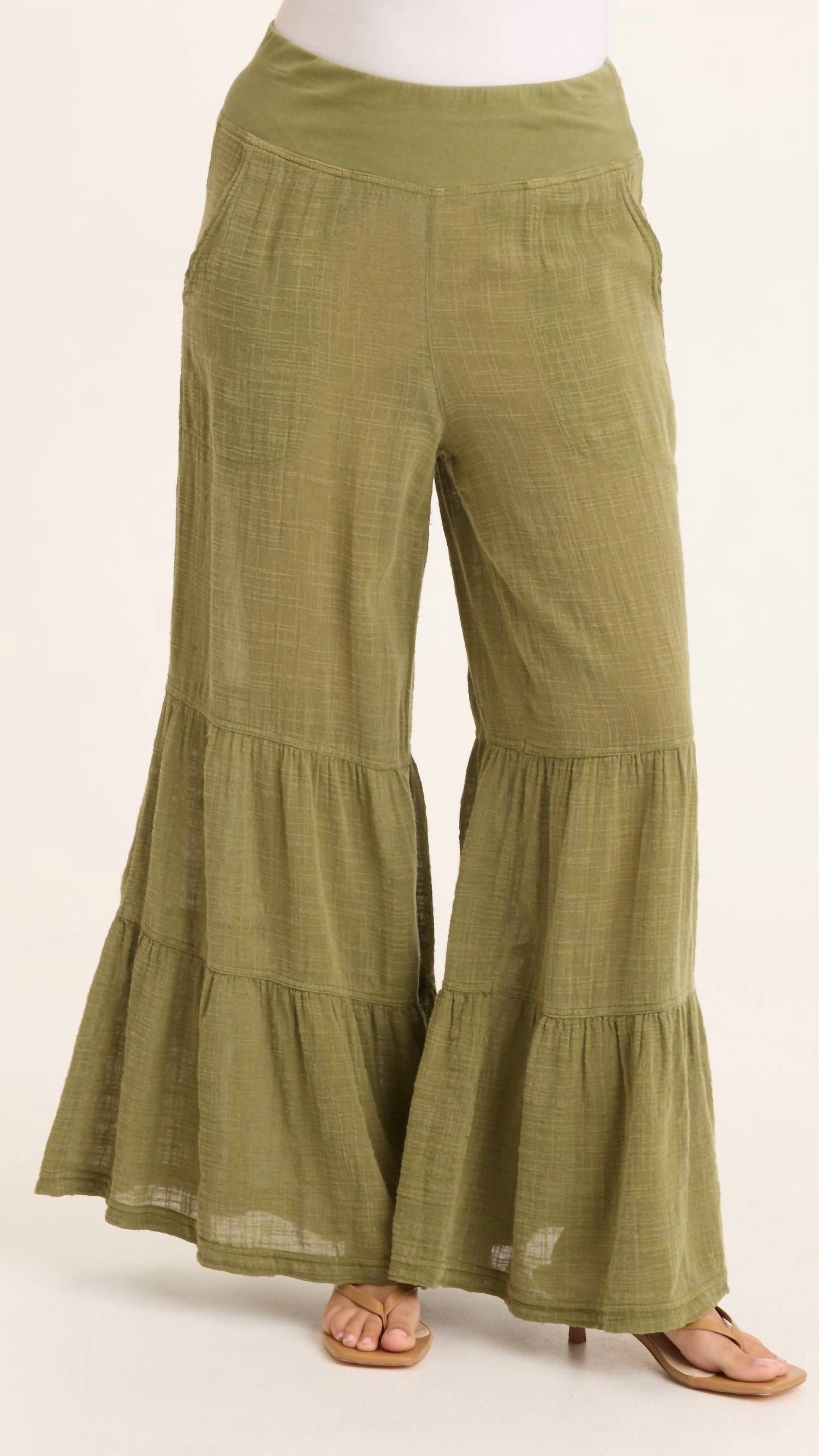 Wearables - Lando Gauze Tiered Bottom Pants