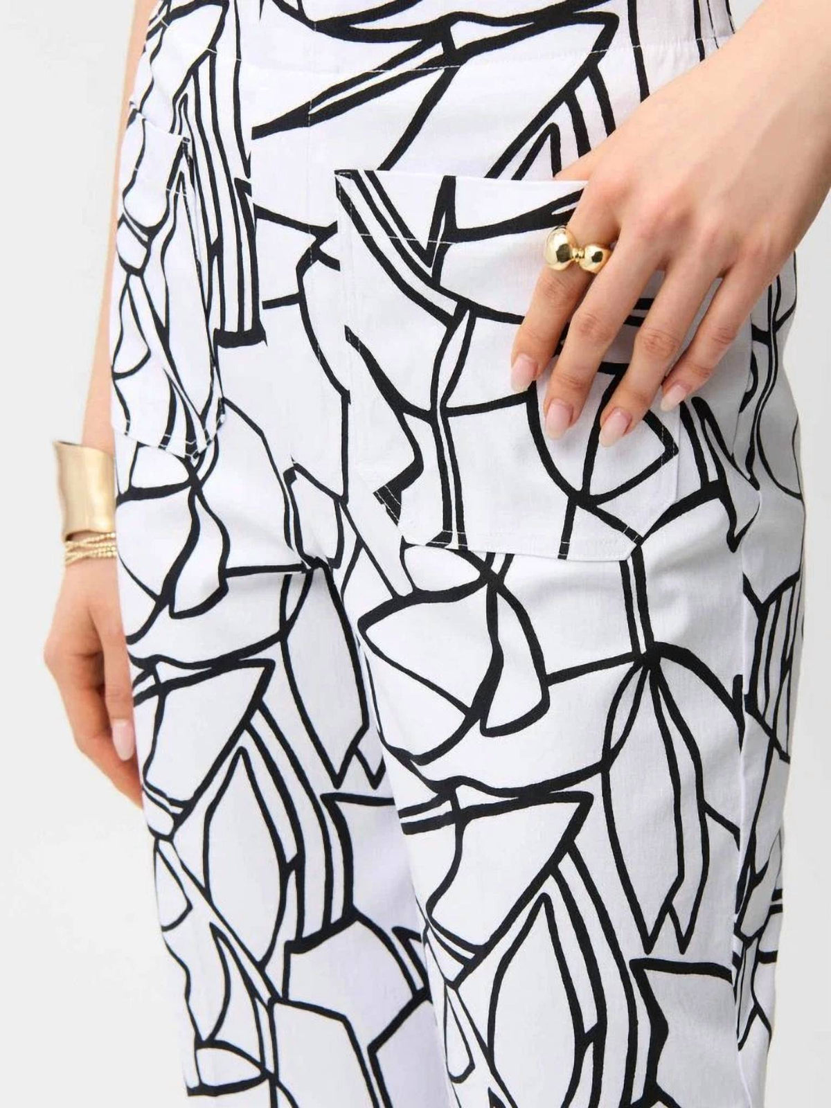 Joseph Ribkoff - Millennium Abstract Print Wide Leg Pull-on Pants