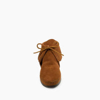 MINNETONKA Women's Classic Fringe Hippy Hardsole Boot in brown - women's shoe - alternate view