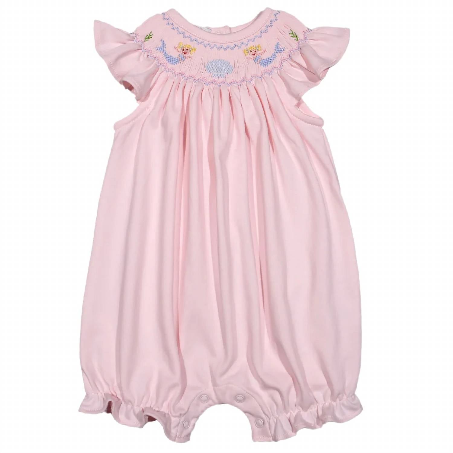 Baby Loren - Mermaids Hand Smocked Bishop Bubble
