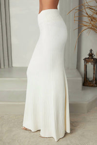 Milio Milano - Women's Italian Rib Knit Maxi Skirt