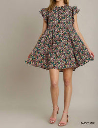 Umgee - Floral Print Mini Dress