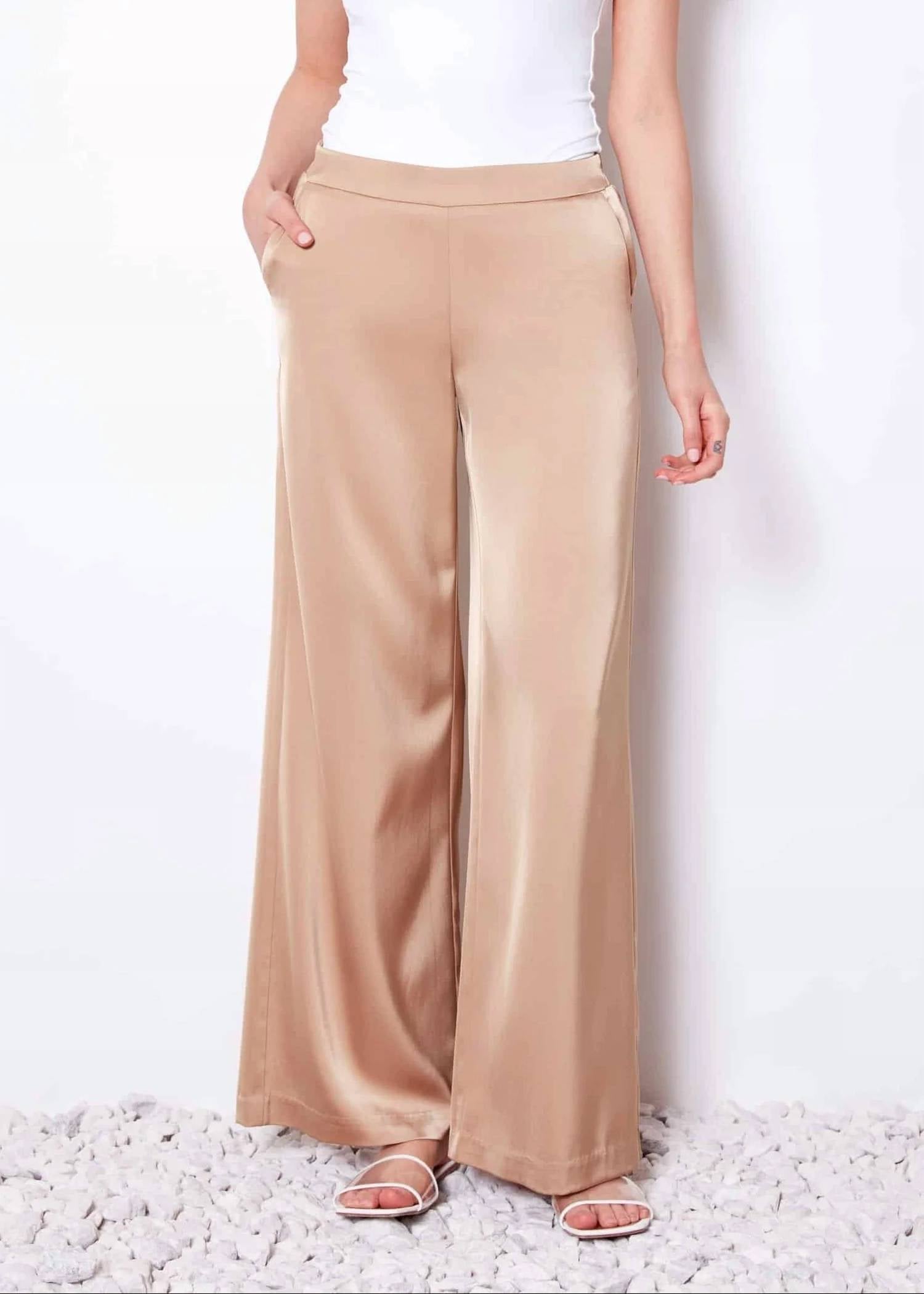 Up! - Belize Satin Wide-Leg Pant