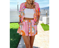 Willows - Festival Print Tie Top and Shorts Set