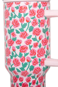 Katydid - Women's Whimsical Roses Stainless Steel Tumbler
