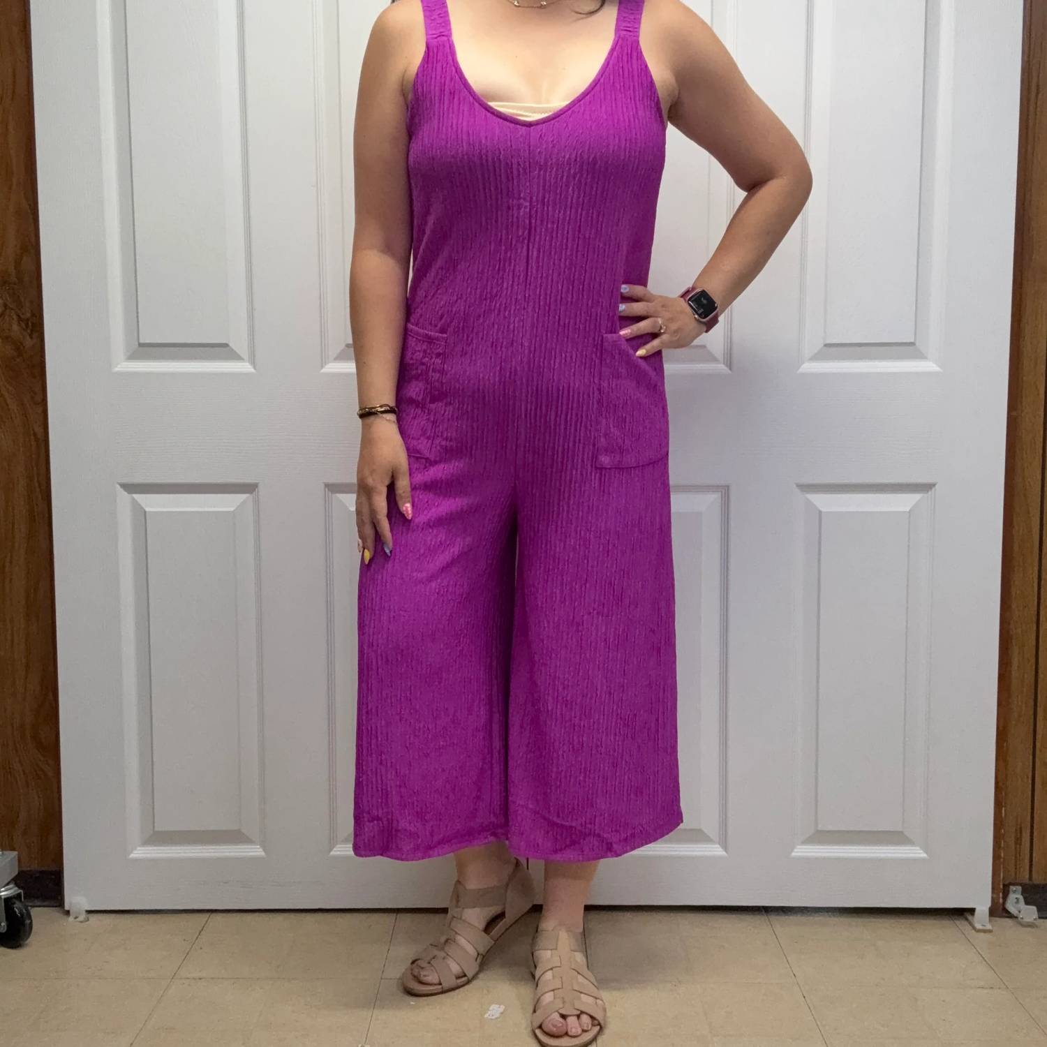 Adora - Wide Leg Crinkle Jumpsuit