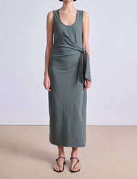APIECE APART Uri Twist Maxi Dress in thyme - women's dress