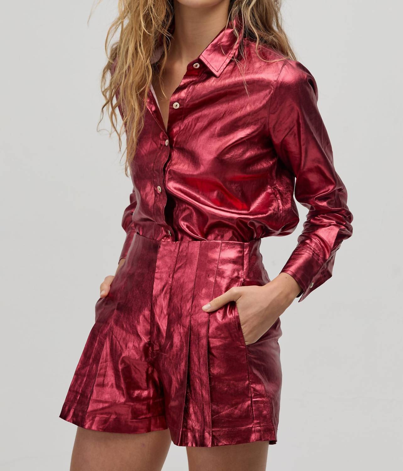 Lanhtropy - San Marino Metallic Linen Shirt