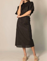 P.Cill - Linen Blend Utility Pocket Top