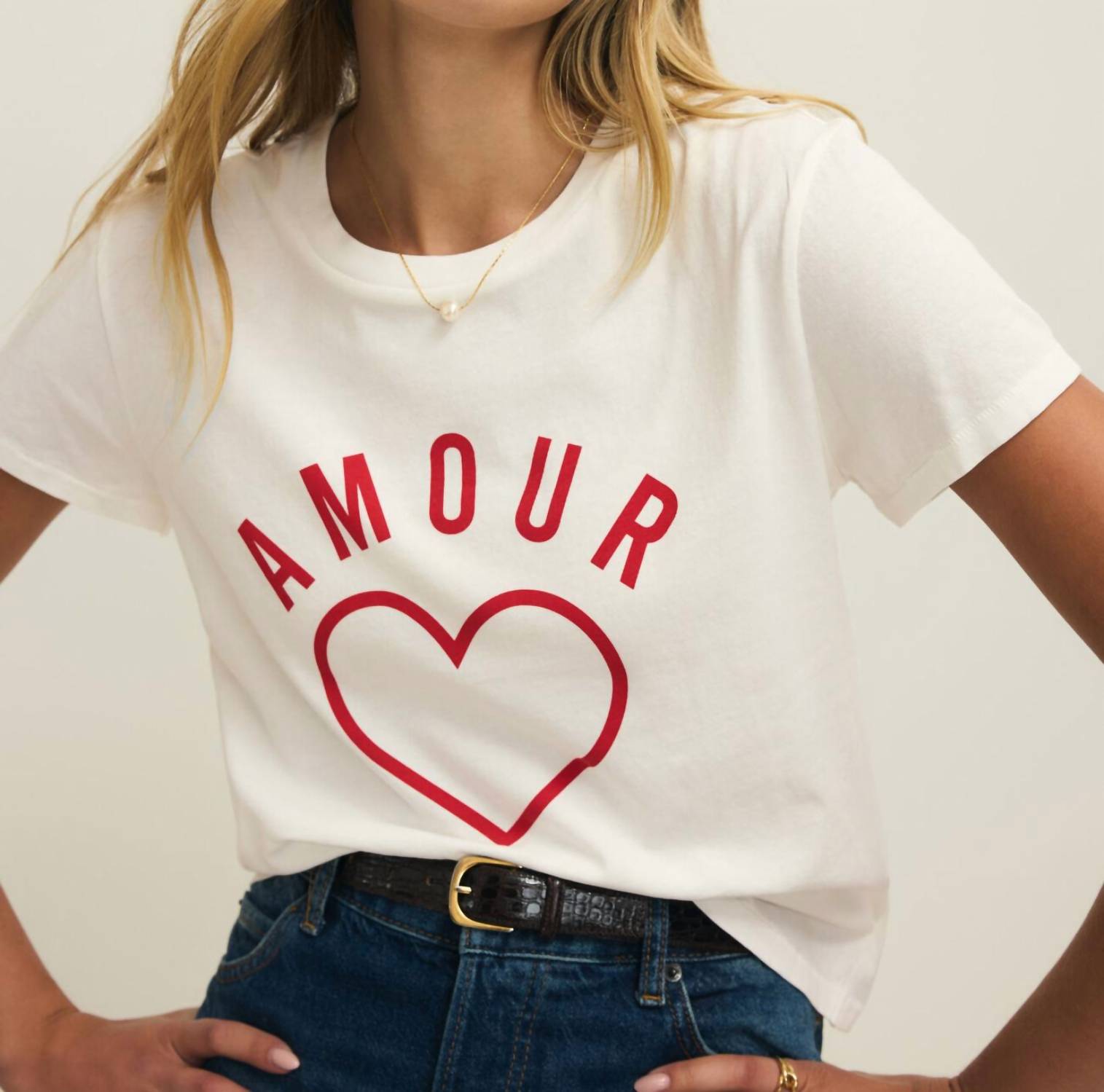 Z Supply Amour Tourist Tee in sea salt 1 - women's t-shirt - view 5