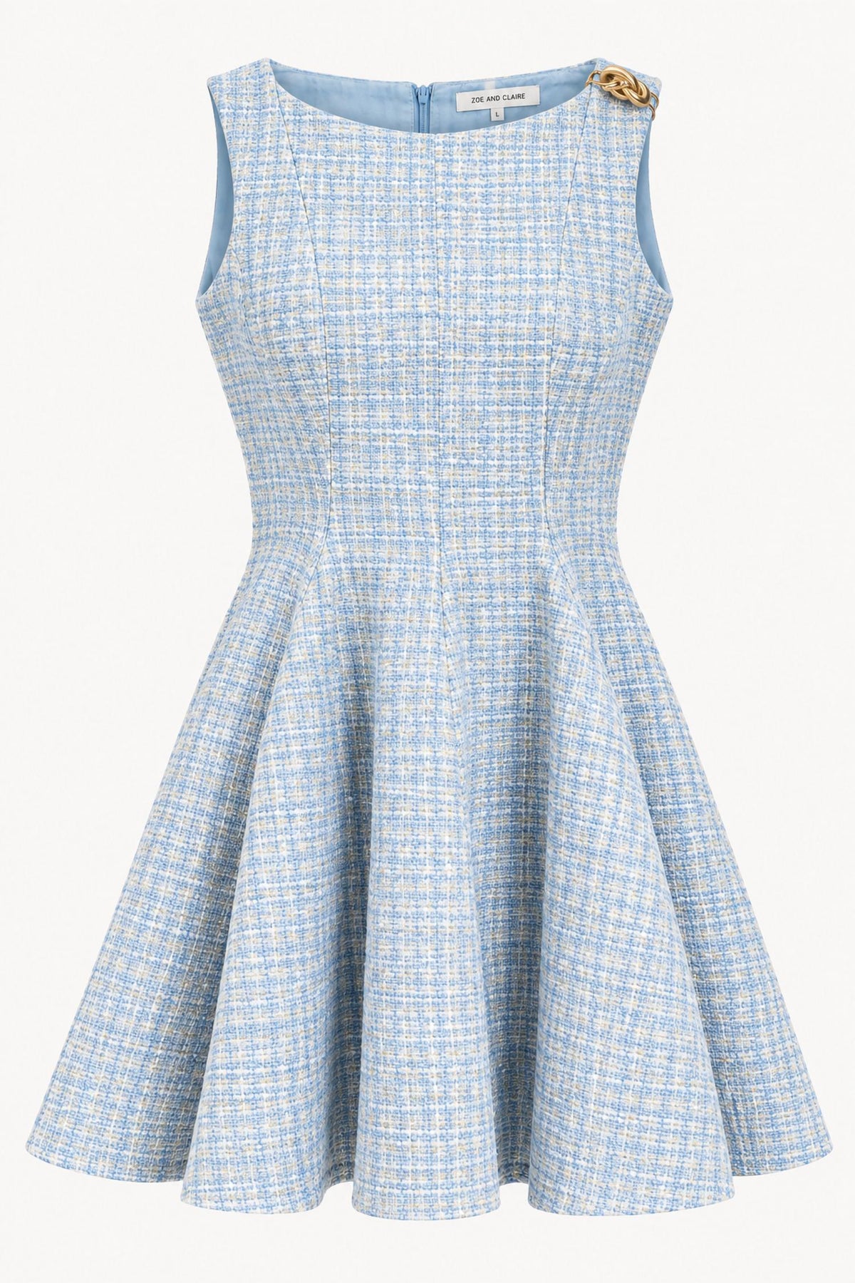 Zoe And Claire - Women's Fit N Flare Tweed Mini Dress