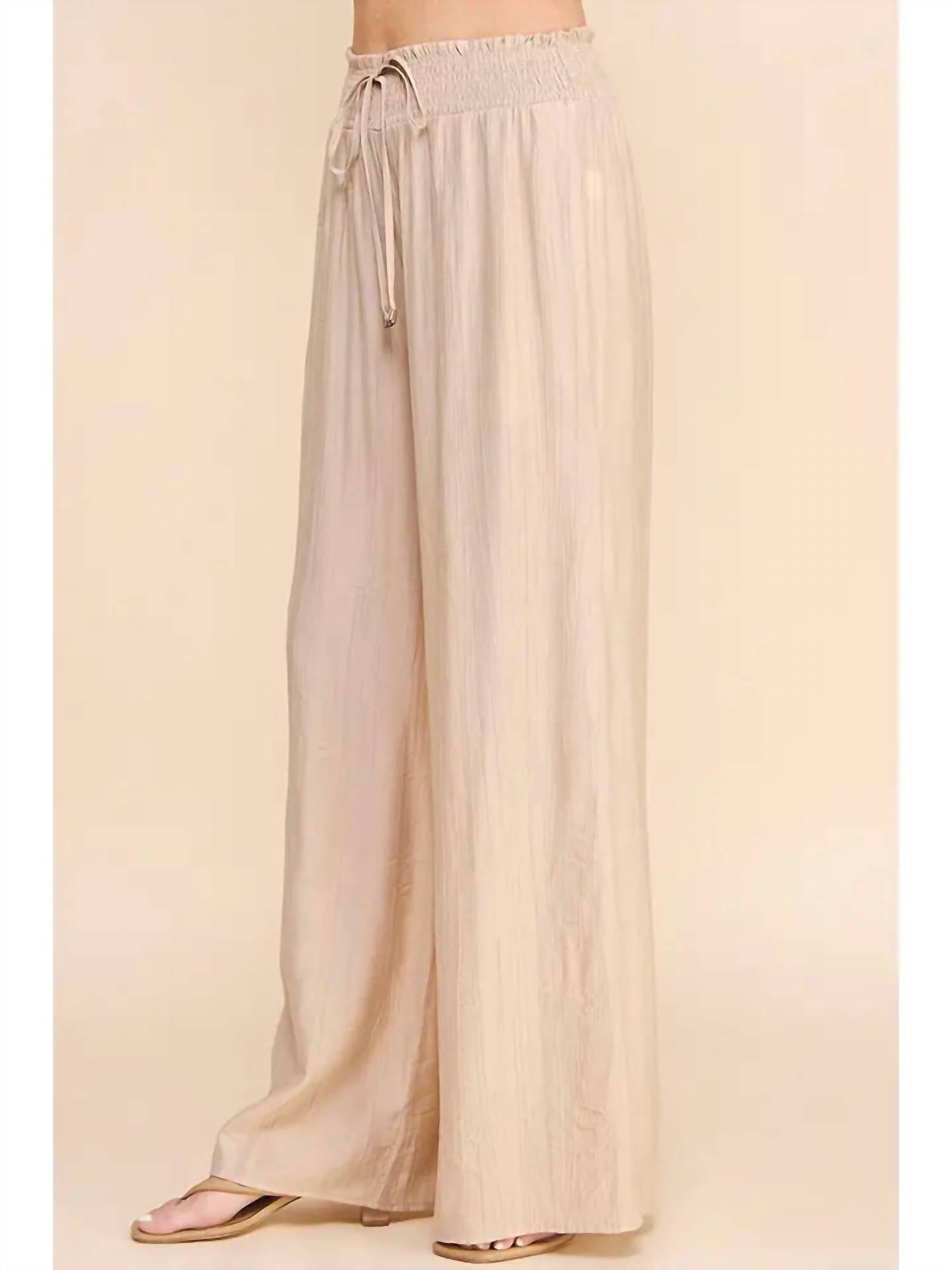 Allie Rose - Bamboo Texture Flowy Pants