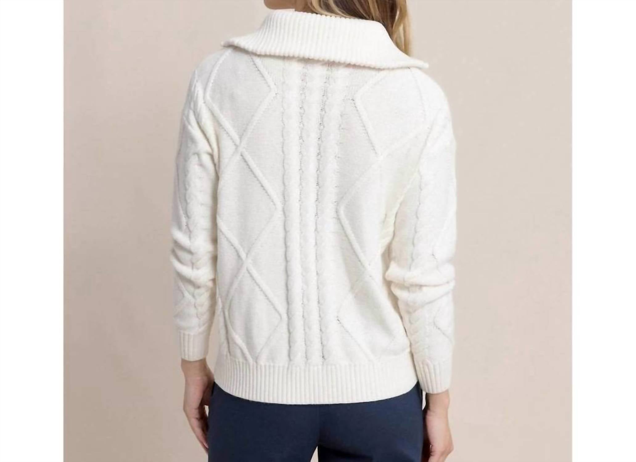 Southern Tide - Marta Cable Knit Quarter Zip Sweater