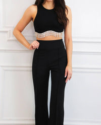 The Vintage Shop - Greer Embellished Fringe Crop Top