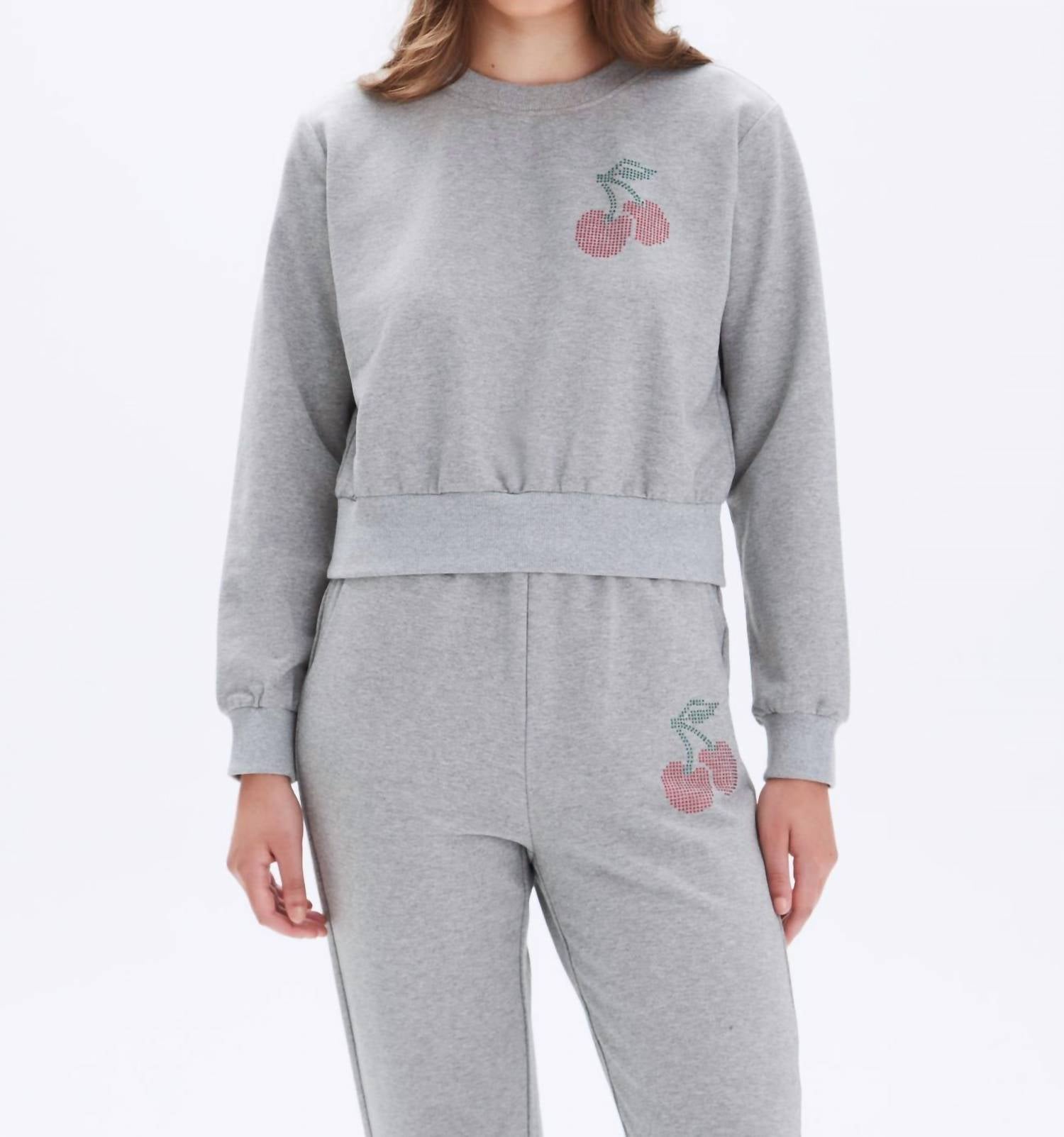 Chrldr - Studded Cherry Sweatshirt