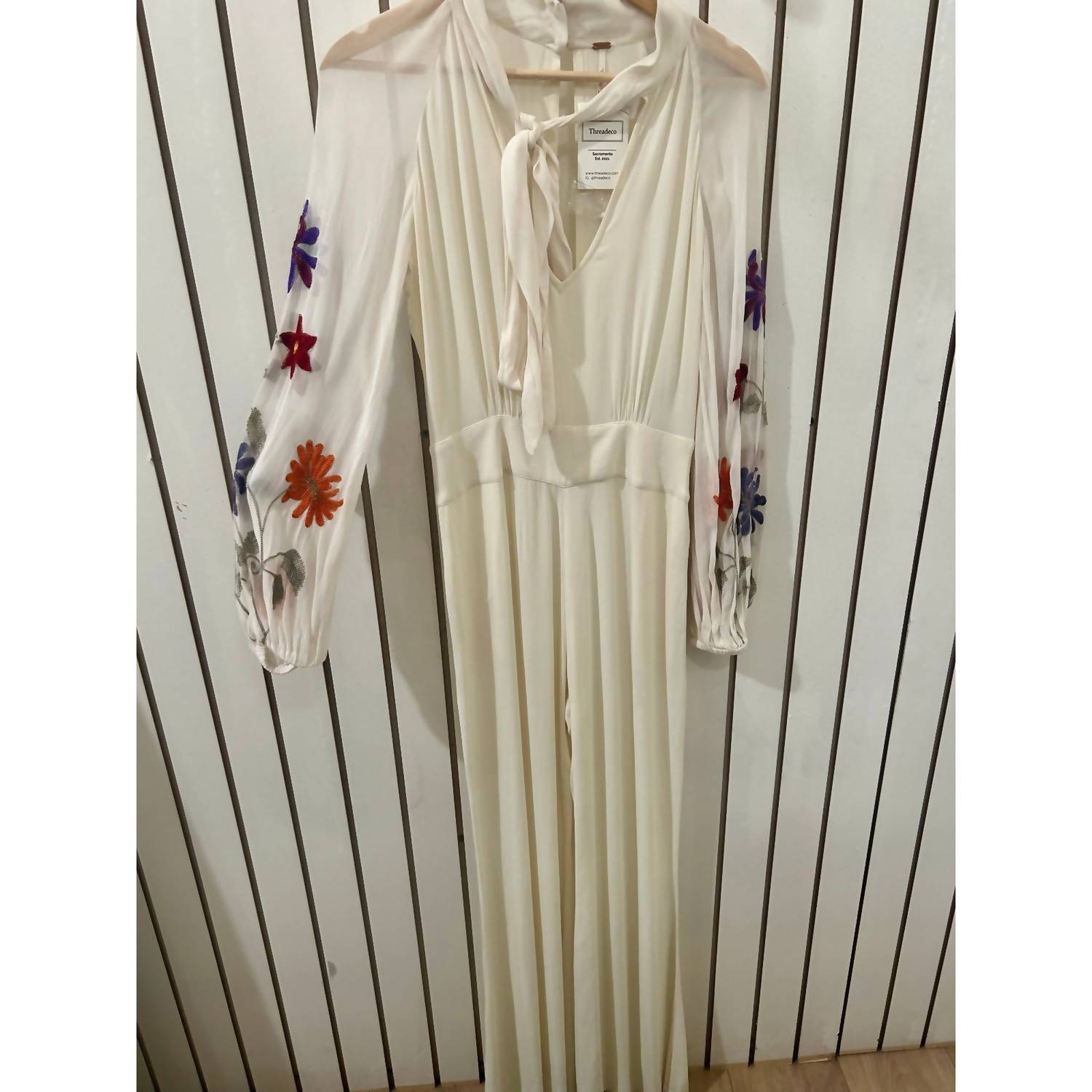 Free People - Women's Floral Embroidered Jumpsuit