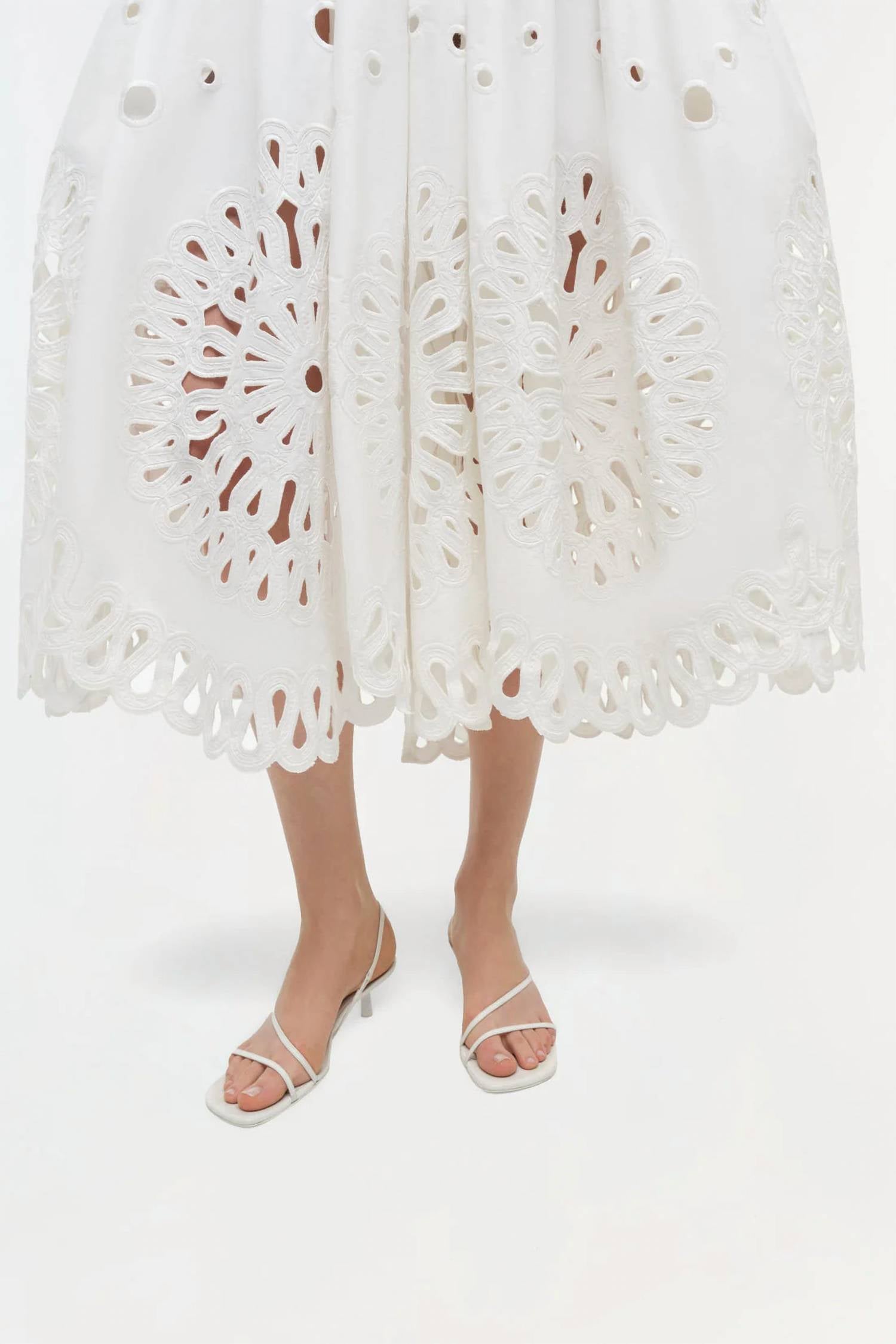 Simkhai - Daila Embroidered Knit Midi Dress
