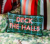 Furbish Studio - Deck the Halls Needlepoint Pillow