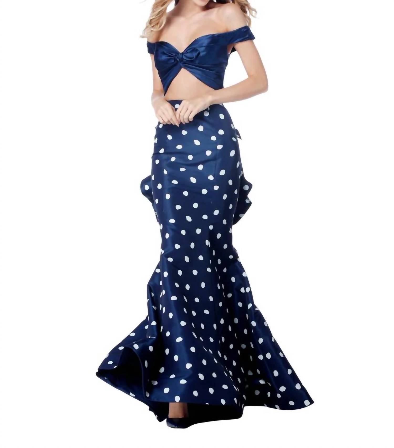 Sherri Hill - Taffeta Two-Piece Mermaid Casual Dress