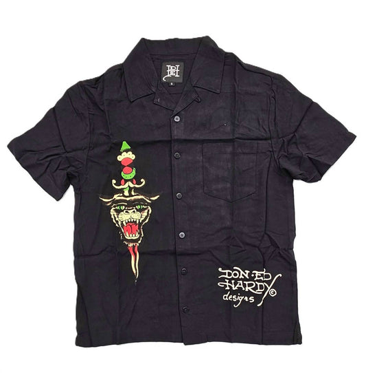 Ed Hardy - Men's LKS Skull Short Sleeve Camp Shirt