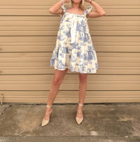 Aureum - Caroline Toile Ruffle Mini Dress