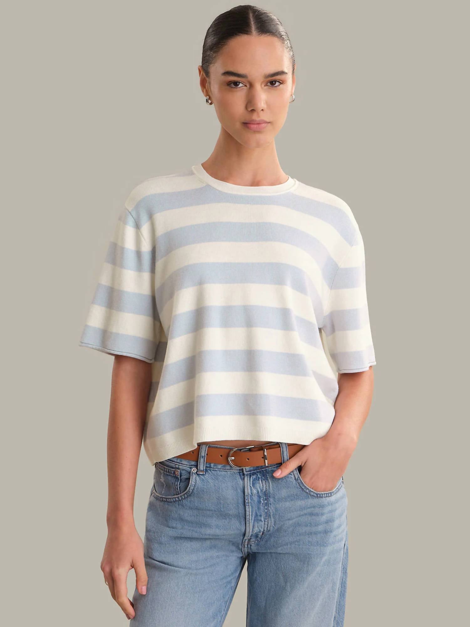 525 America - June Cotton Stripe Pullover Top