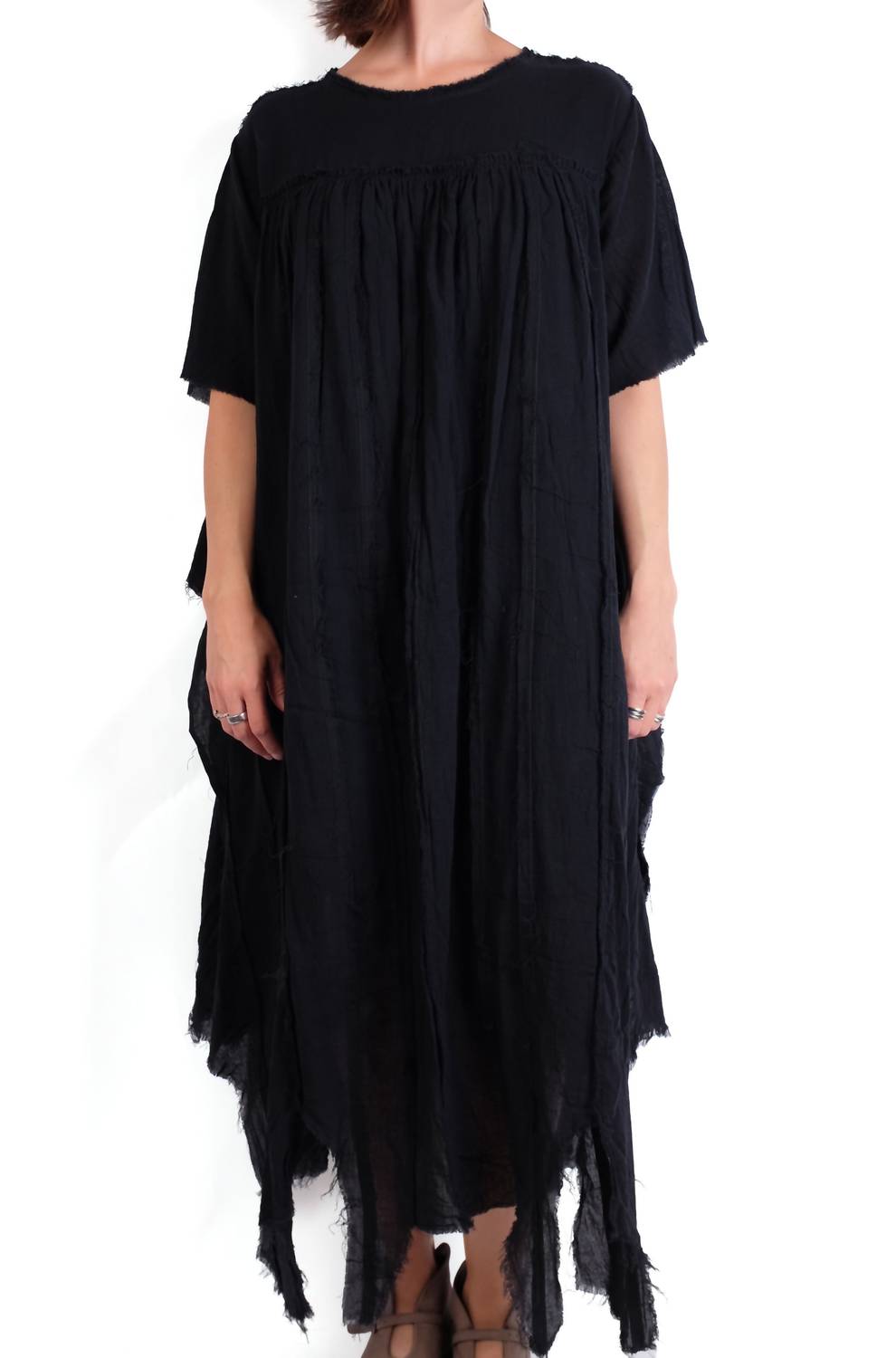 Loyko - Short Sleeve Chaos Midi Dress