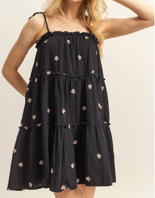 Hyfve - Emma Embroidered Tiered Mini Dress