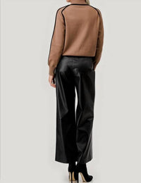 Geegee X Lovelo - Piper Faux Leather Wide Leg Pant