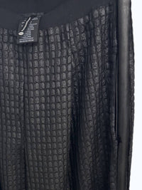 Pier Antonio Gaspari Women's Textured Pants in black - women's pants - detail view