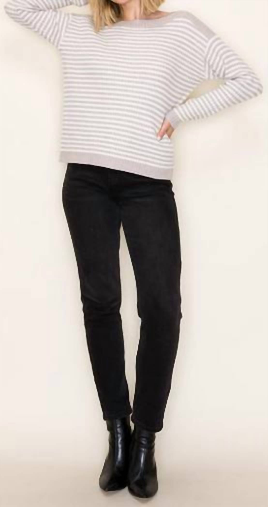 Staccato - Dallas Striped Boat Neck Pullover Sweater