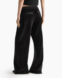 ATM Velour Flare Pants in black - women's pants - detail view