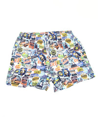 Eight X - American Road Trip Print Swim Trunks