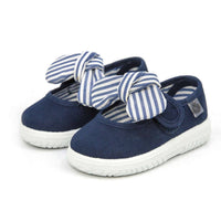 Victoria - Girls' Slip On Canvas Bow Shoes