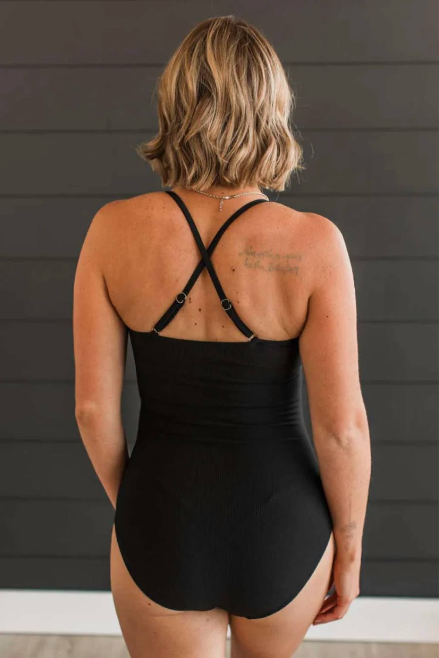 Mack & Mal - Ribbed One-piece Swimsuit