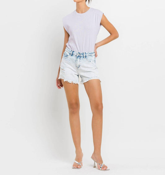 Vervet By Flying Monkey - Ozzy High Rise Distressed Shorts