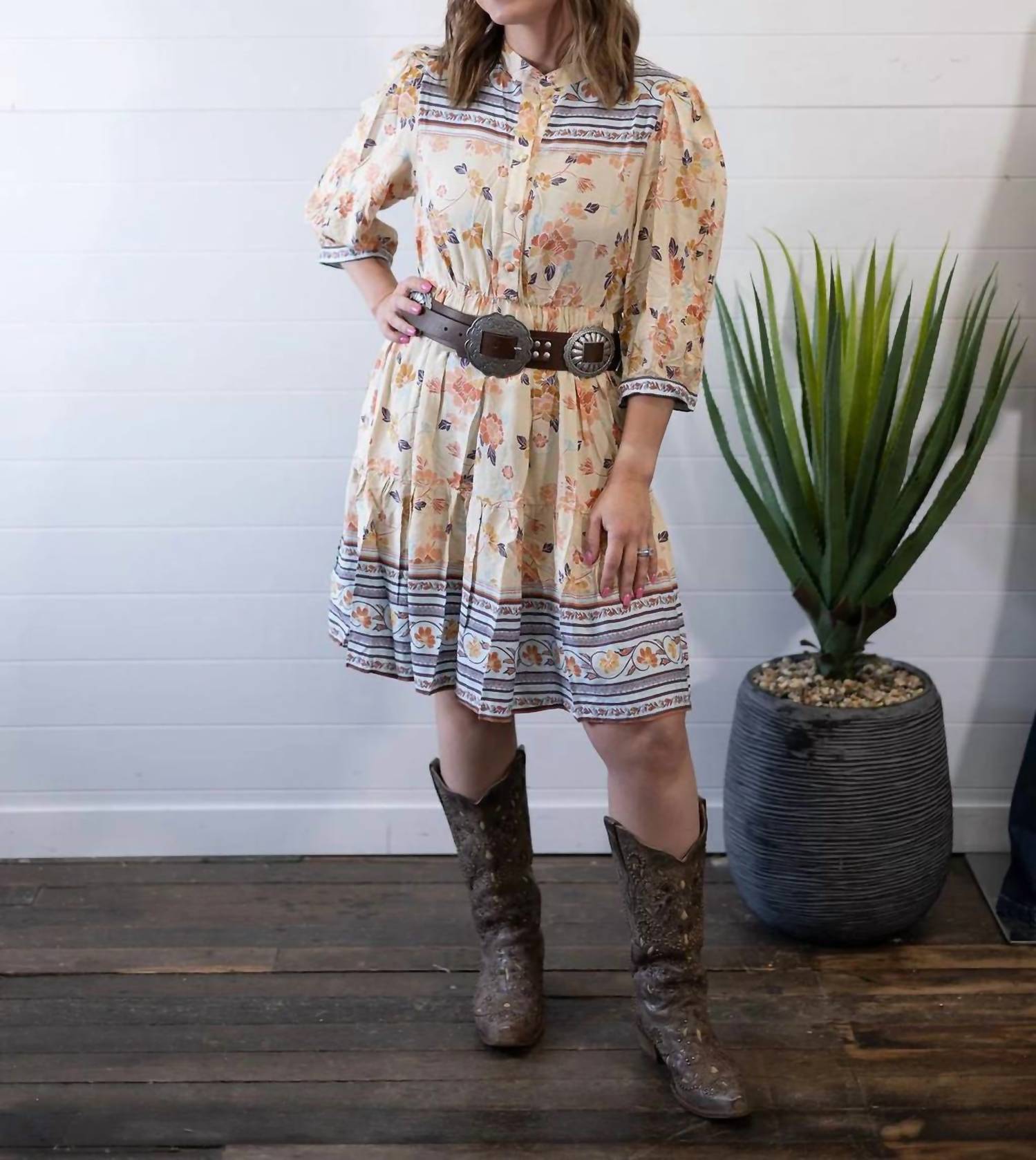 Umgee - Boho A-line Western Dress
