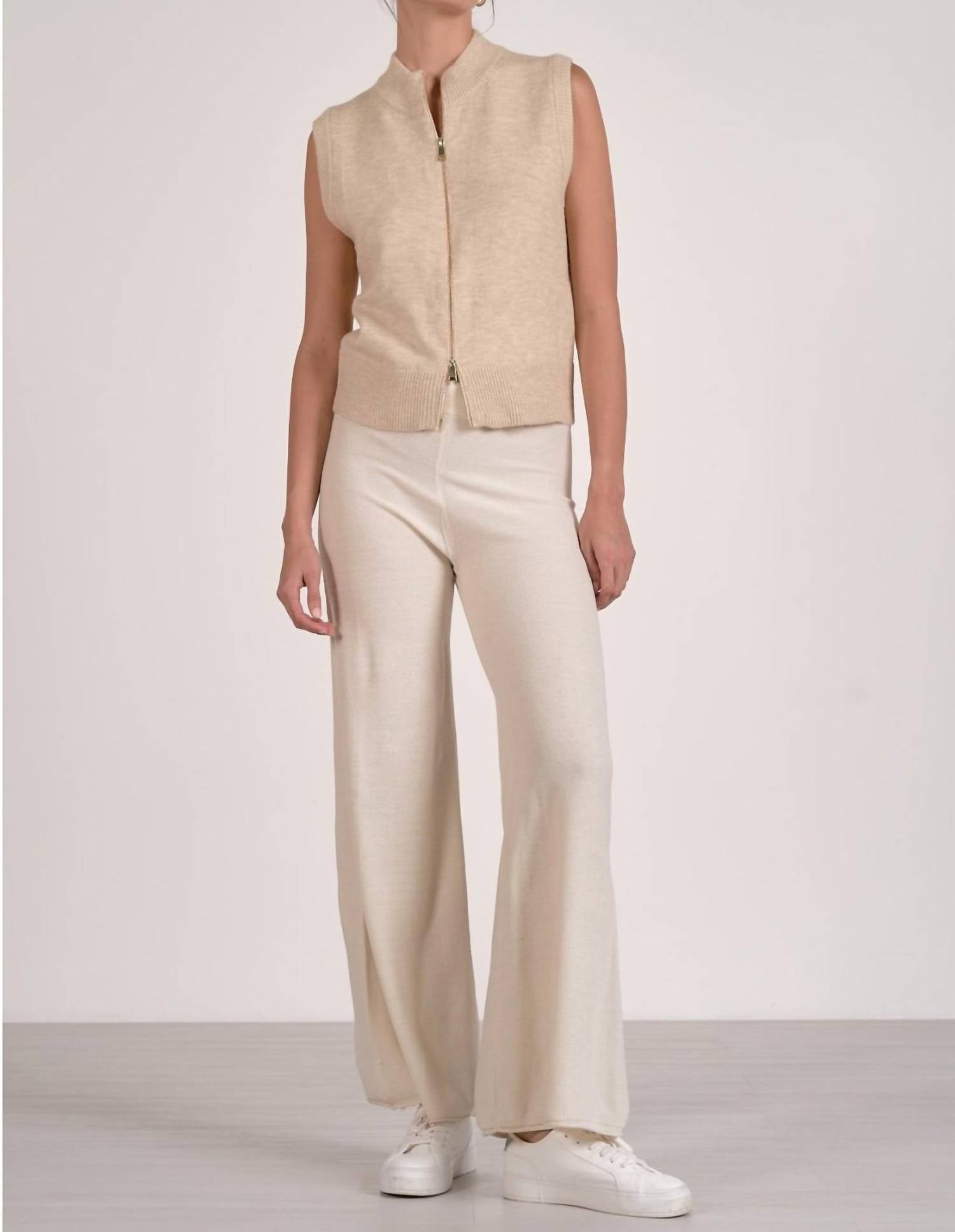 Elan - Knitted Double Zip Sweater Vest