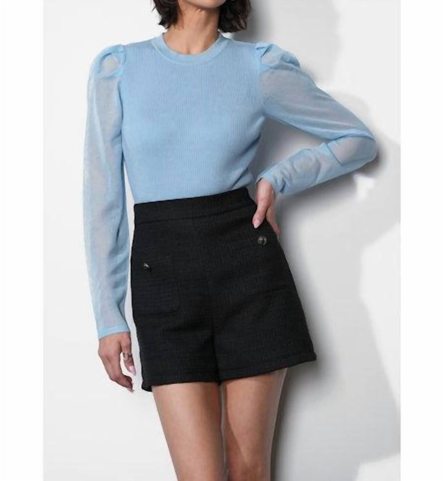 Greylin - Honey Sheer Sleeve Sweater Top