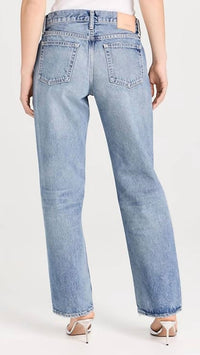 Moussy - Ballard Wide Straight Mid Rise Jean