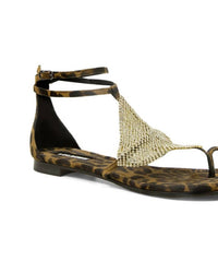 LOLA CRUZ Women's Flat Sandal in cuero - women's sandal - alternate view