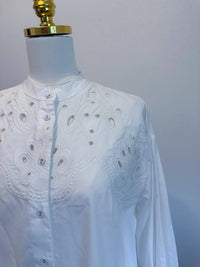 Pinch - Women's Embroidered Button Down Dress