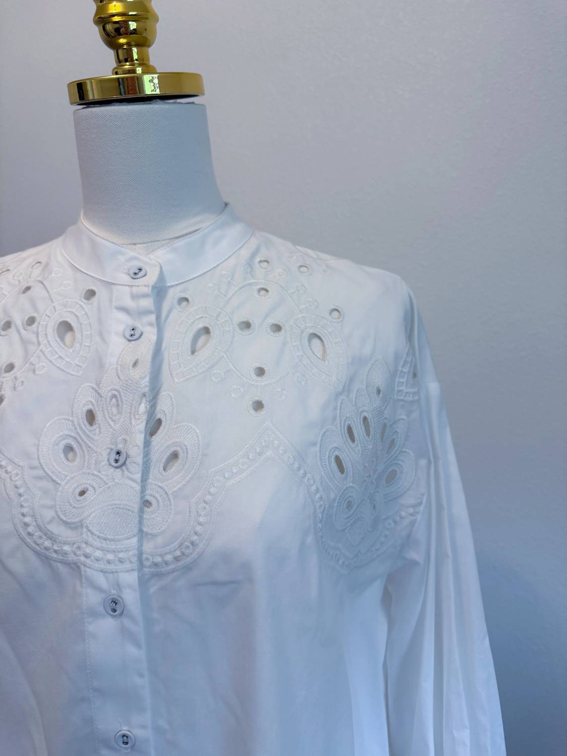 Pinch - Women's Embroidered Button Down Dress