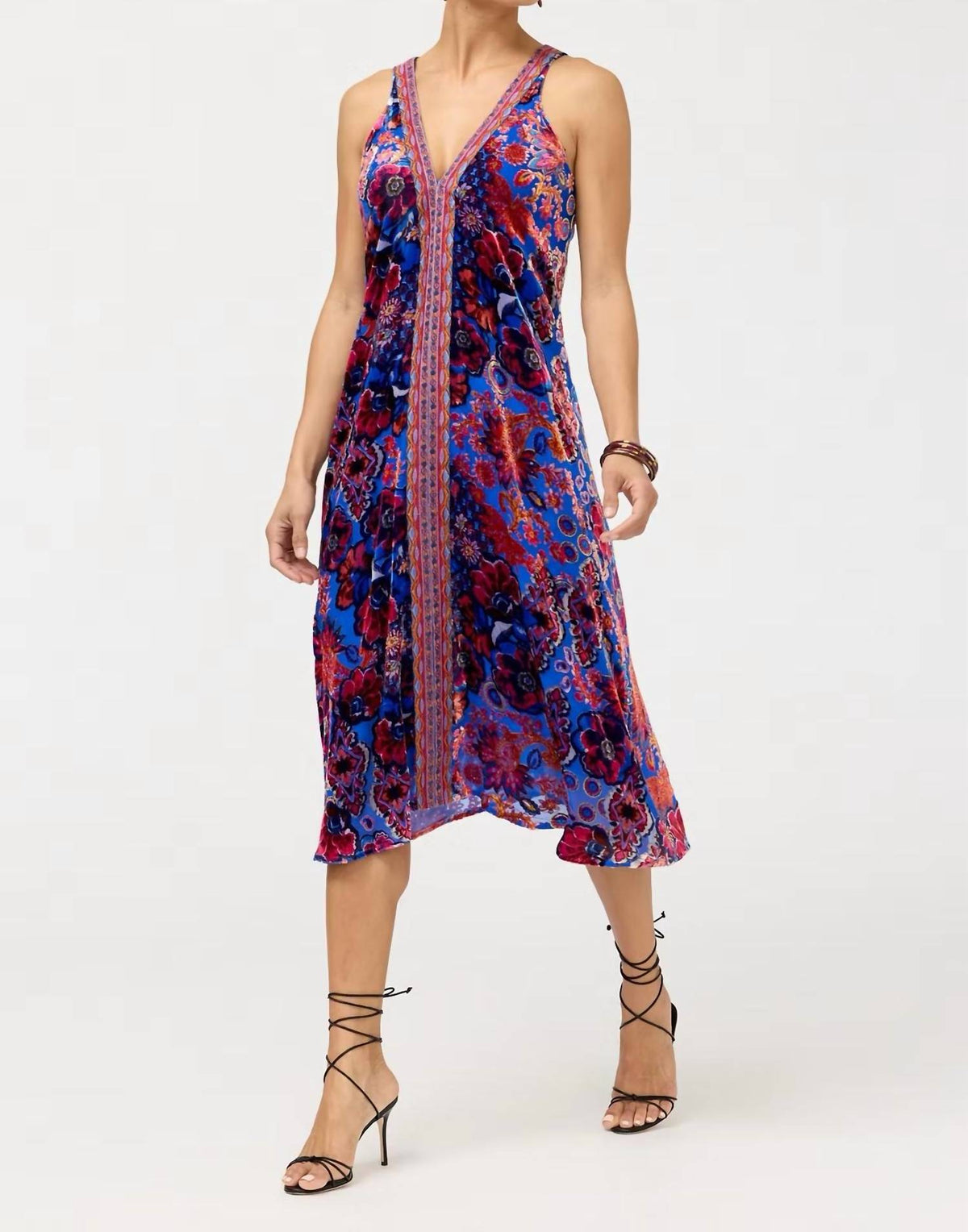 Johnny Was - MIDI EVA DRESS- EMMANUELA BURNOUT