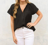 Current Air - Linen Blend Top